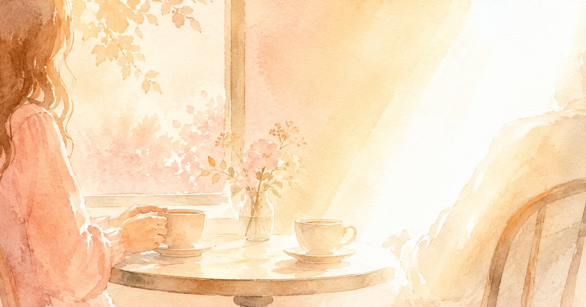 Floodlighting cover — a soft watercolour of a first-date table where one person is lit by a harsh bright spotlight while the other leans slightly back, warm muted tones